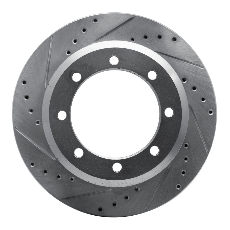Ford F-350 Super Duty Brake Rotor (1) - Rear Left - R1 Concepts - Drilled & Slotted - Silver - `05-`12 Ford F-350 Super Duty Brake Rotor (1) - Rear Left - R1 Concepts - Drilled & Slotted - Silver - `05-`12